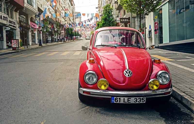 Vintage Car on Road